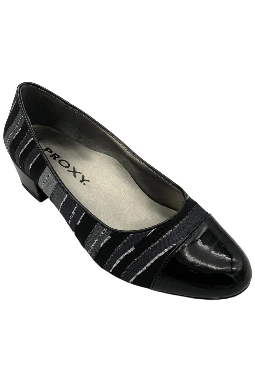 Proxy Women's Angelica Slip-On Flats Grey/Black/Silver - Medium